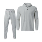 Herren sportives Hoodie und Jogginghose Set im strukturierten Design R&B
