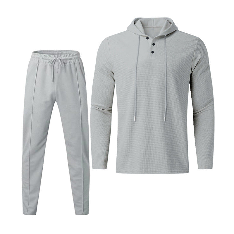 Herren sportives Hoodie und Jogginghose Set im strukturierten Design R&B