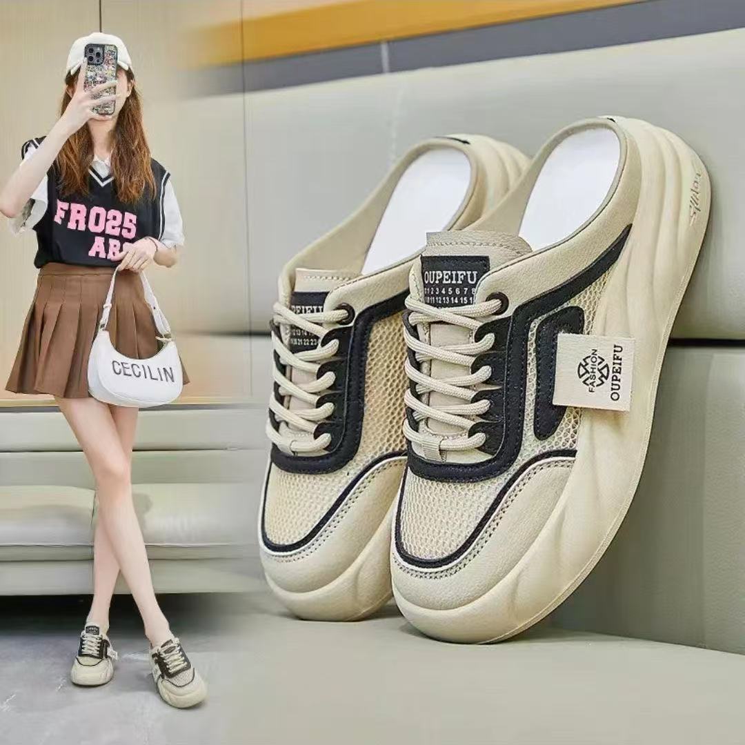 Damen Bequeme Slip-On Sneakers mit atmungsaktiver Mesh-Oberfläche R&B