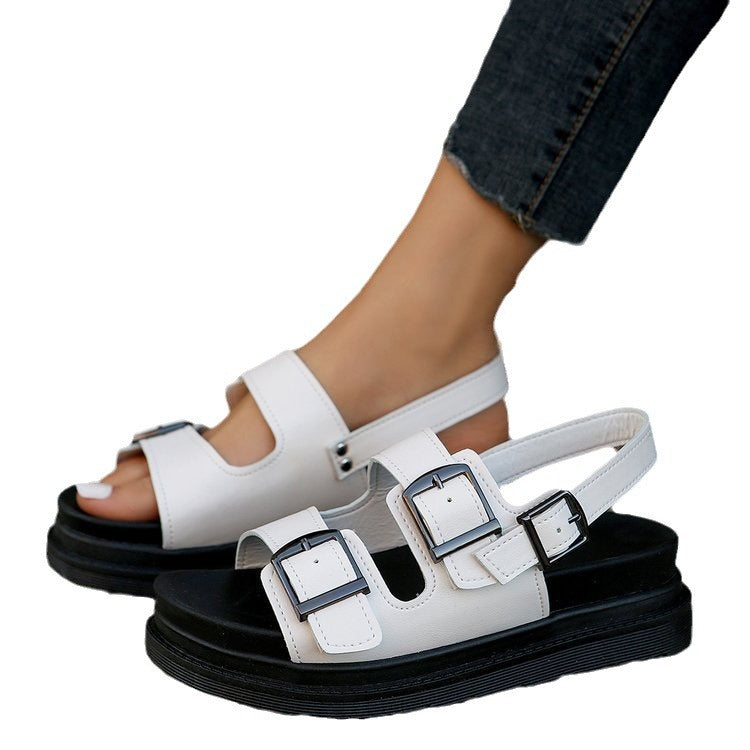 Damen Komfortable Sandalen mit modischen Schnallen R&B