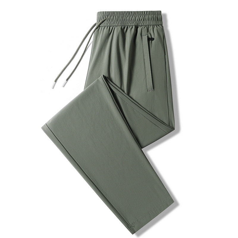 Herren nan leichte Stretchfreizeit Hose mit elastischem Bund und Reißverschlusstaschen R&B