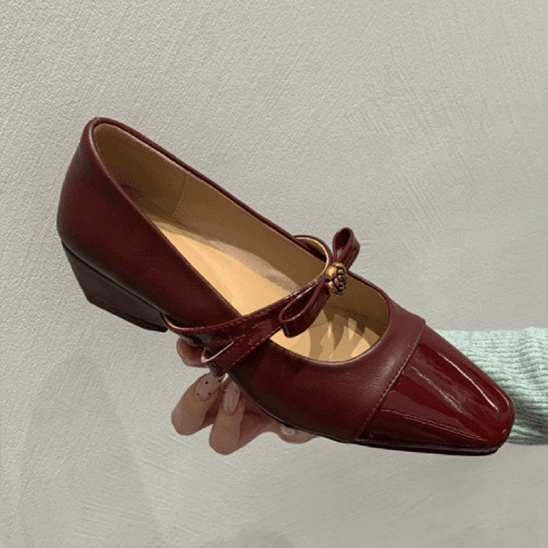Damen elegante Mary Jane Pumps mit modischem Schleifendetail R&B