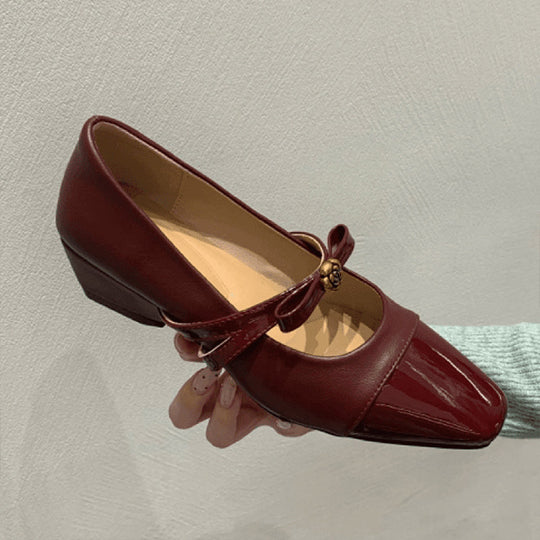 Damen elegante Mary Jane Pumps mit modischem Schleifendetail R&B