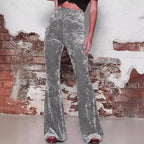 Damen Samtweite Hose R&B