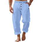 Herren lockere Strandhose mit verstellbarem Kordelzug und praktischen Seitentaschen R&B