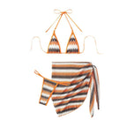Damen Triangel-Bikini mit kreativem Zickzack-Design