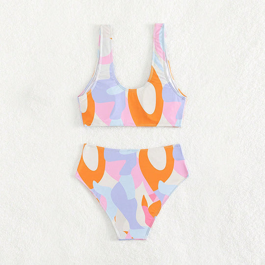 Damen Hochgeschnittener Bikini mit raffiniertem Design R&B