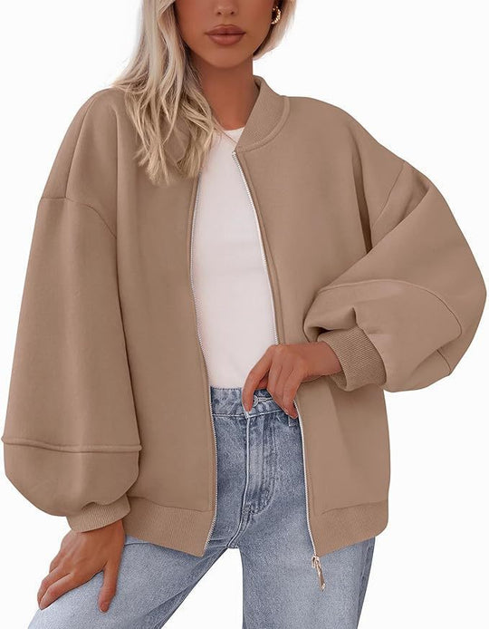 Damen Oversized Sweaterjacke R&B