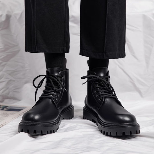 Herren Robuste Lederboots mit rutschfester Sohle R&B