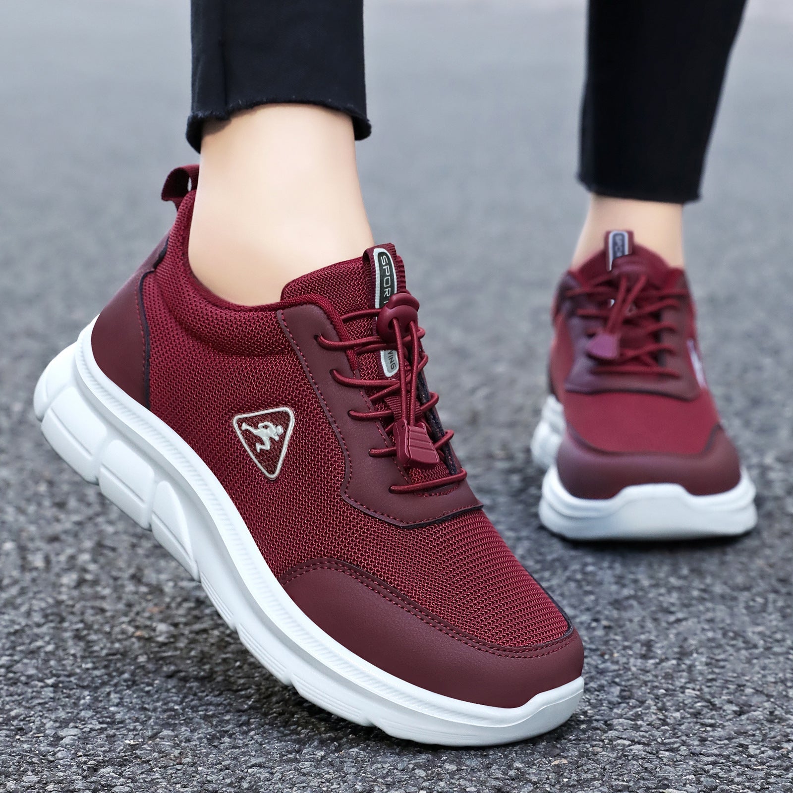 Damen Sportliche Laufschuhe mit elastischem Schnellschnürsystem R&B