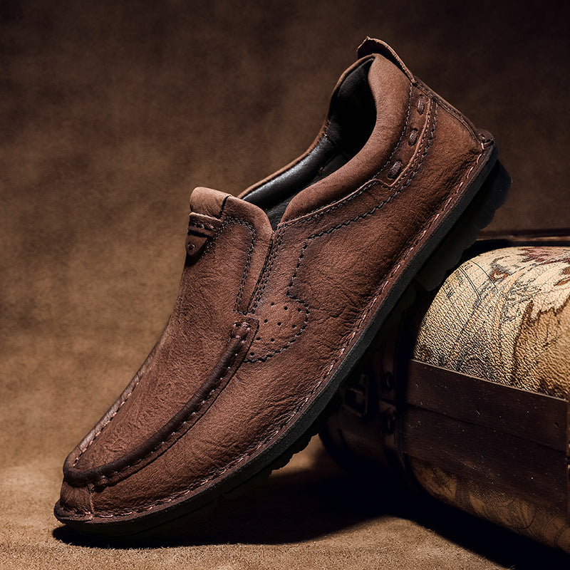 Herren elegante Slipper aus hochwertigem Leder mit weichem Innenfutter R&B