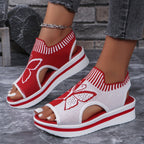 Damen Sportliche Zehentrenner-Sandalen mit modischem Schmetterlingsdesign R&B
