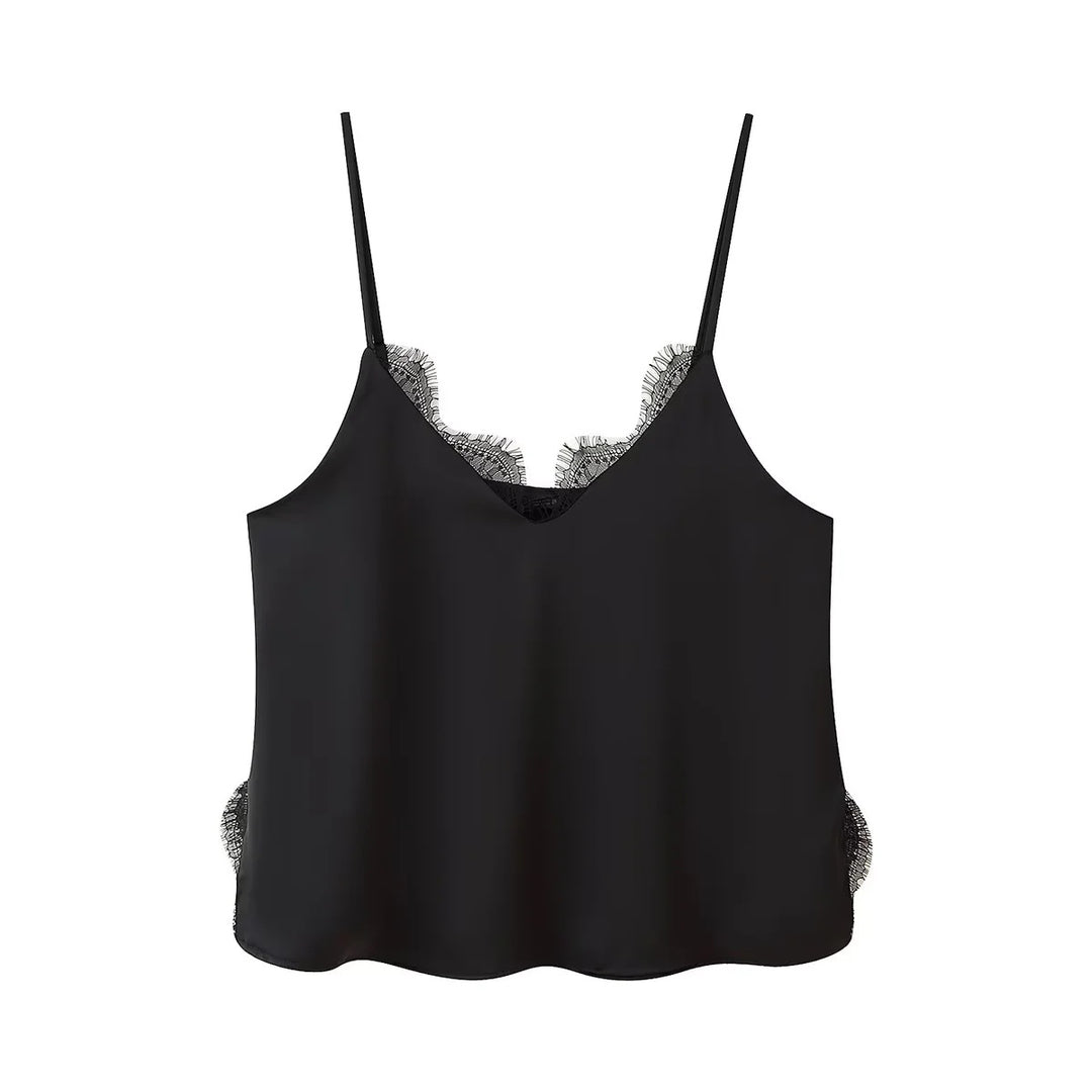 Damen Eleganter Midirock mit zartem Spitzenbesatz R&B