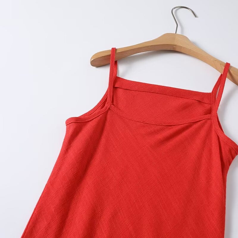 Damen Maxi-Kleid mit verstellbaren Spaghetti-Trägern und schmeichelndem Schnitt R&B