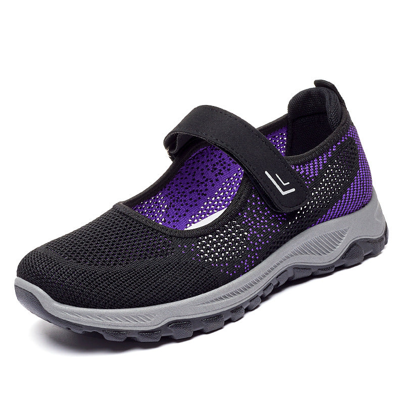 Damen Atmungsaktive Slip-On Sportschuhe mit verstellbarem Klettverschluss R&B