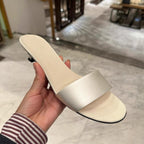 Damen Bequeme Slides mit breitem Riemendesign R&B