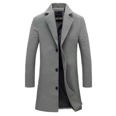 Herren Eleganter Wollmantel mit modernem Schnitt und warmer Innenausstattung