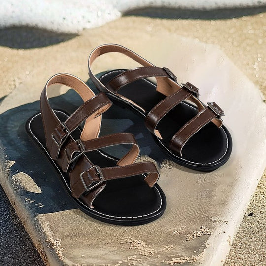 Damen Komfortable Zehentrenner-Sandalen mit geschmackvollem Riemendesign R&B