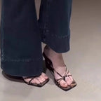 Damen Wedge-Sandalen mit trendigem Leopardenmuster R&B