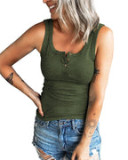 Damen komfortables Trägershirt mit Knopfdetails R&B
