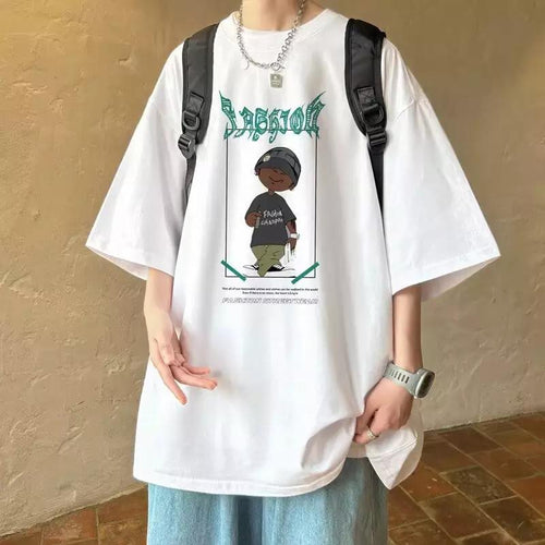Damen oversized T-Shirt mit grafischem Print und lässigem Schnitt R&B