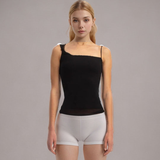 Damen lässiges Trägershirt mit knoten Detail R&B