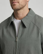 Graue Cleanfit Retro Herrenjacke mit Schulterpolstern und Reverskragen