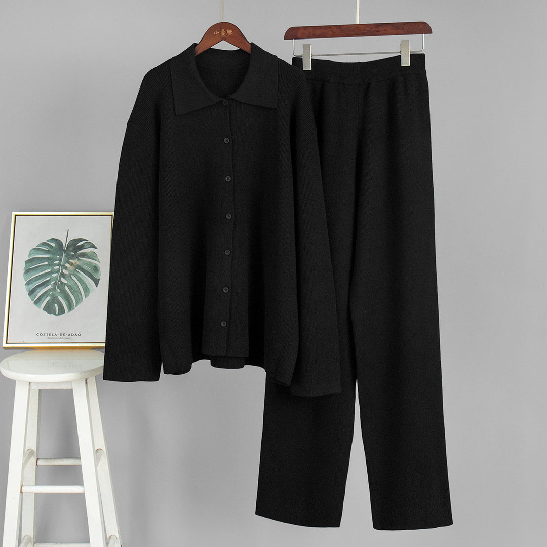Damen Bequemes Strick-Ensemble aus weicher Baumwolle R&B