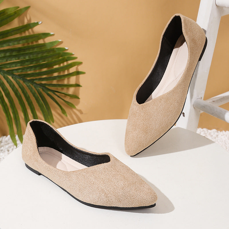 Damen elegante Ballerina-Schuhe mit spitzem Design und komfortabler Innensohle R&B