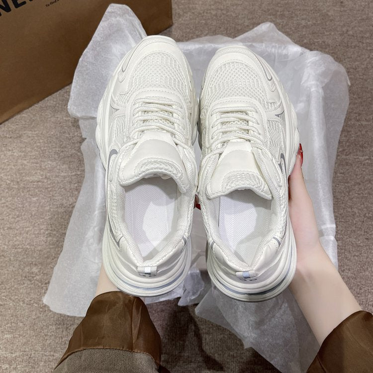 Damen Sportliche Lauf-Sneaker mit atmungsaktiver Mesh-Oberfläche und dämpfender Sohle R&B