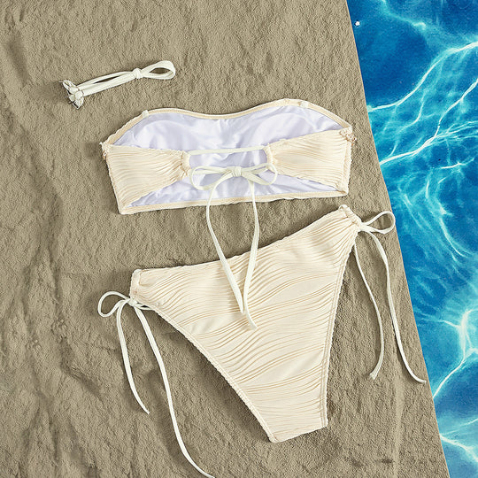 Damen Bandeau-Bikini mit Muschelverzierung R&B
