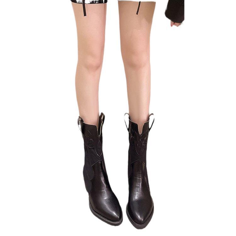 Damen Cowboy-Stiefel mit modischem Stickmotiv R&B