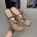 Damen Glitzernde Ballerinas mit verstellbarem Riemchen und komfortablem Fußbett R&B