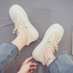 Damen modische und luftige Sneakers mit dicker Sohle R&B