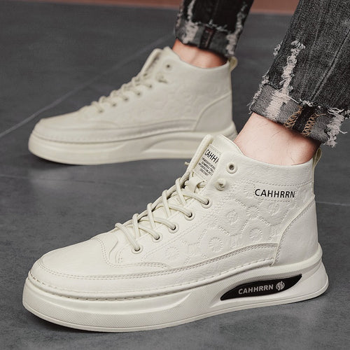 Damen Modische High-Top Sneakers mit atmungsaktiver Oberflächenstruktur R&B