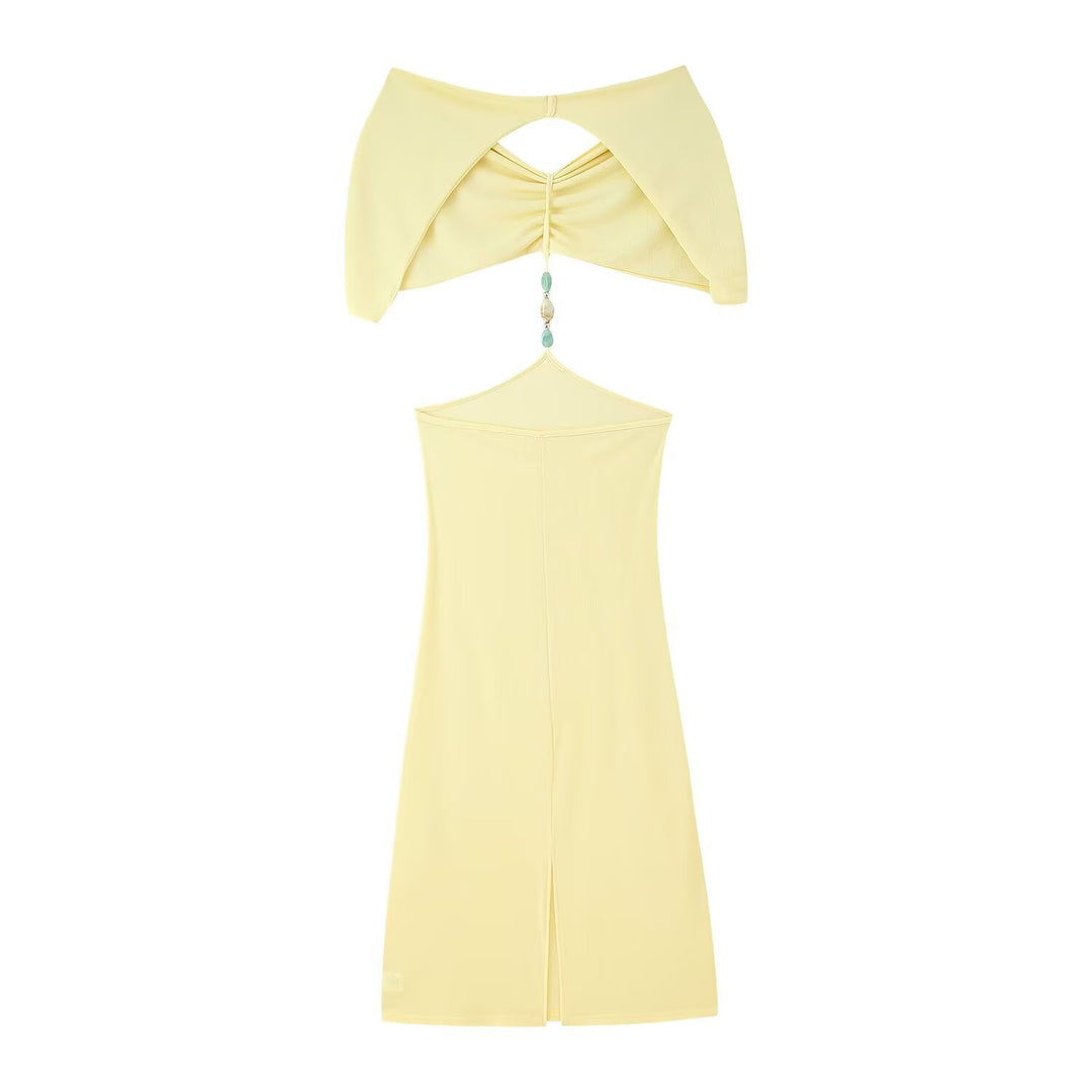 Damen Maxikleid mit verführerischem Cut-Out und eleganten Rüschendetails R&B