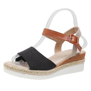 Damen Wedge-Sandalen mit modernem Schnitt und verstellbarem Riemen R&B