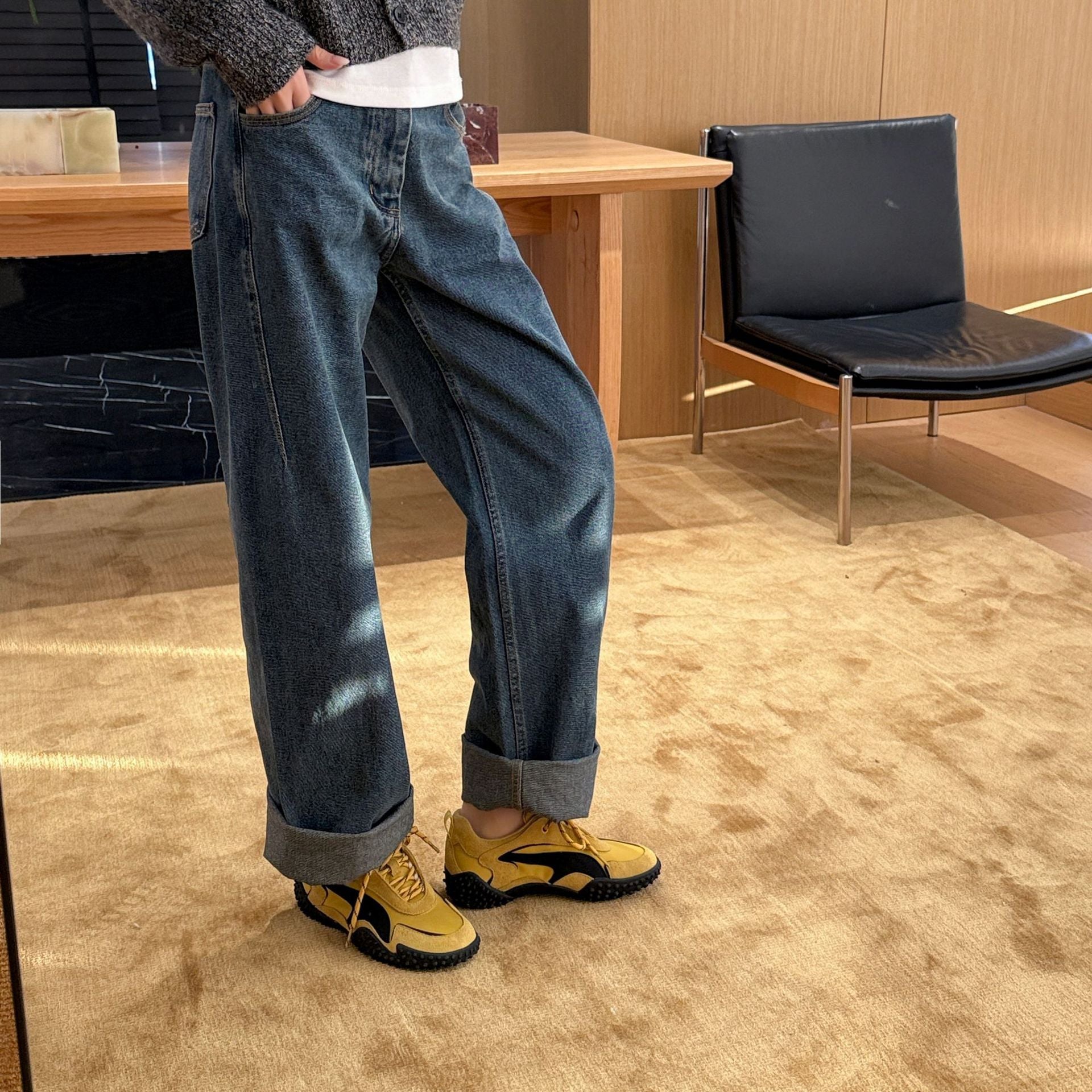 Damen Sportliche Sneakers mit atmungsaktiver Oberflächenstruktur und rutschfester Sohle