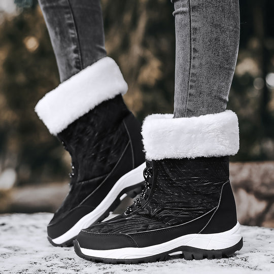 Damen Winterstiefel mit warmem Futter und rutschfester Sohle R&B