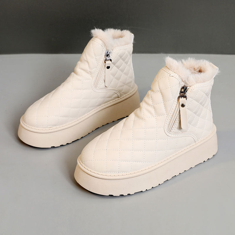 Damen Warmgefütterte Ankle Boots mit innovativem Reißverschluss R&B