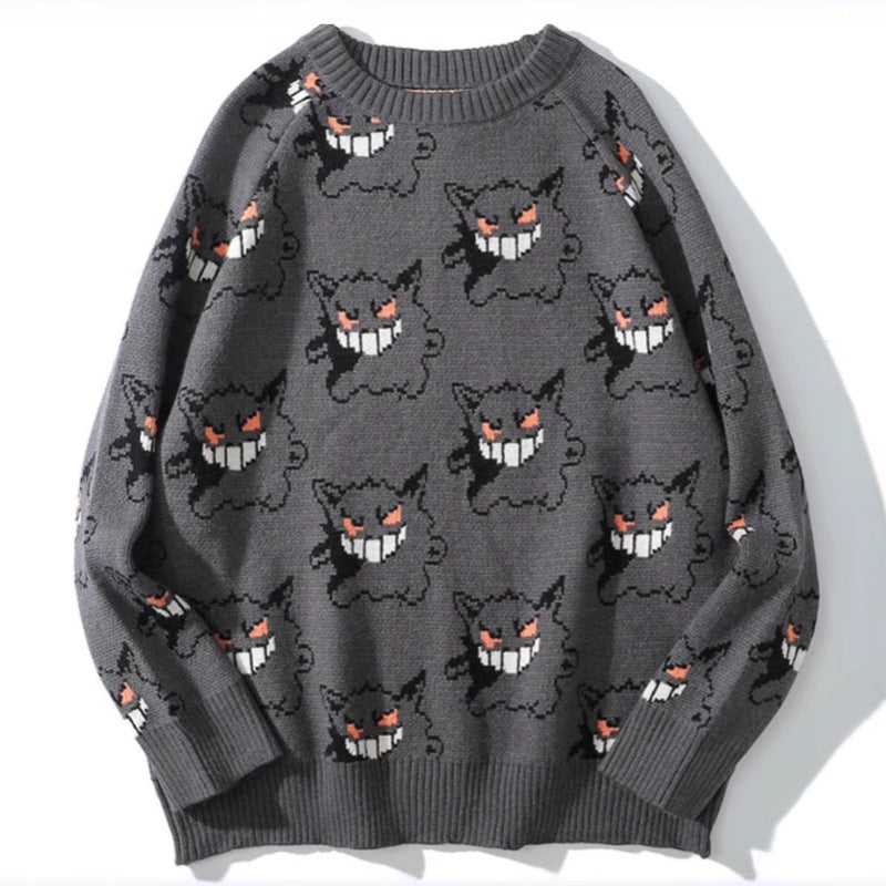 Damen Gemütlicher Pullover mit fröhlichem Grafikmuster R&B