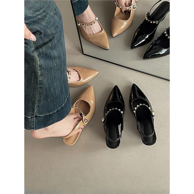 Damen Slingback-Pumps mit metallischen Akzenten R&B