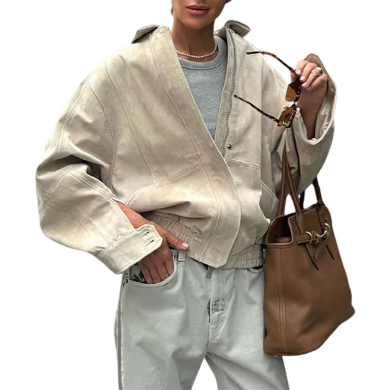 Damen lässige oversized Jacke R&B