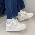 Damen Sneakers mit luxuriösem Denim-Obermaterial und gepolsterter Sohle