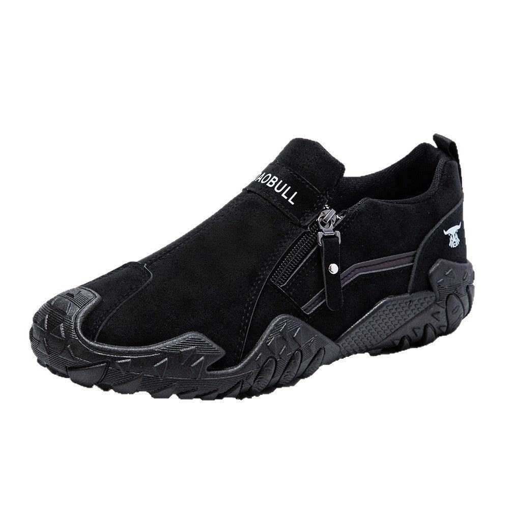 Damen Slip-On Freizeitschuhe mit rutschfester Sohle und praktischem Reißverschluss