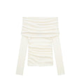 Damen Off-Shoulder Bluse mit Raffung