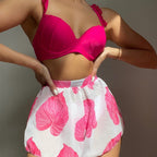Damen Bikini-Set mit Rüschendetails und fließendem Rock R&B