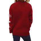 Damen Weihnachts-Pullover mit festlichem Rentier-Motiv und strukturiertem Strick R&B