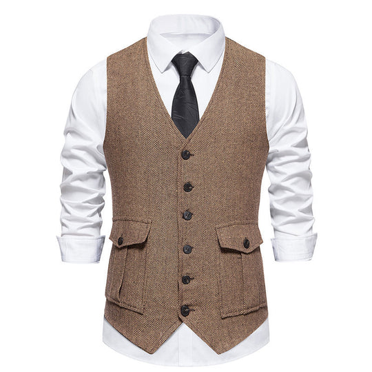 Herren elegante gesteppte Weste R&B