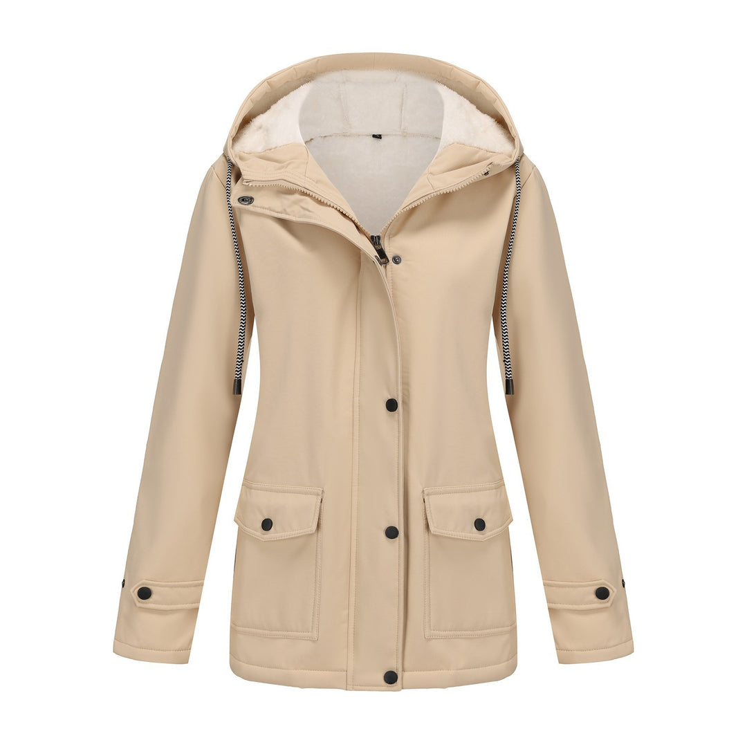 Damen Funktionale Winterjacke mit Fleece-Futter und Kapuze R&B